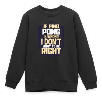 Tischtennis - Kinder Premium Organic Sweatshirt - Schwarz - Vorne - AI Model Kid Female (0cm)
