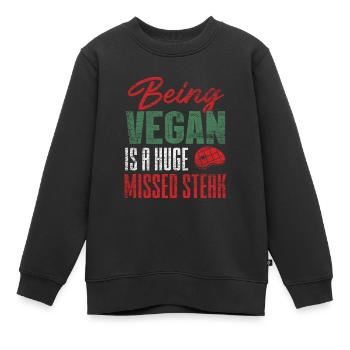 Grillen Steak - Kinder Premium Organic Sweatshirt - Schwarz - Vorne - AI Model Kid Female (0cm)