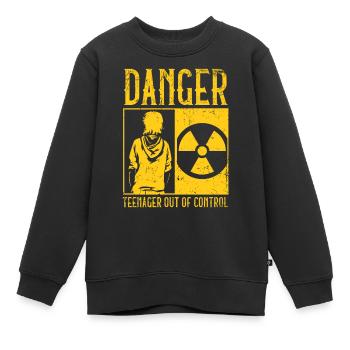 Teenager - Kinder Premium Organic Sweatshirt - Schwarz - Vorne - AI Model Kid Female (0cm)