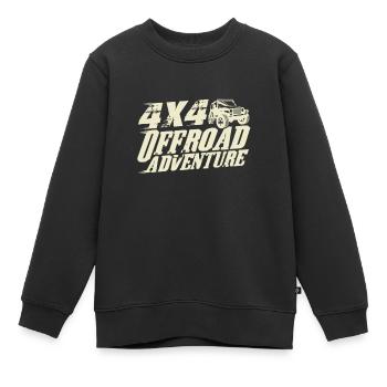 Véhicule tout terrain - Sweat Premium enfant bio - noir - Devant - AI Model Kid Female (0cm)
