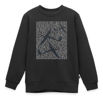 Gliding - Kids Premium Organic Sweatshirt - black - Front - AI Model Kid Female (0cm)