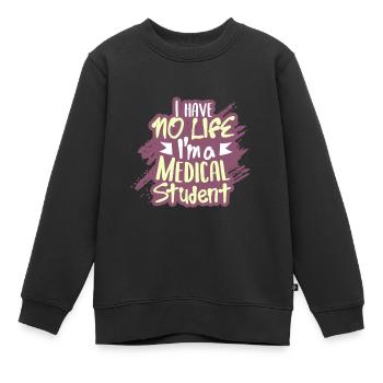 Medizin Student - Kinder Premium Organic Sweatshirt - Schwarz - Vorne - AI Model Kid Female (0cm)