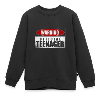 Teenager - Kinder Premium Organic Sweatshirt - Schwarz - Vorne - AI Model Kid Female (0cm)
