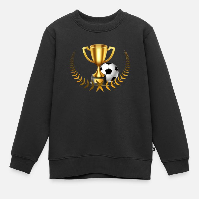 Équipe de soccer vainqueur de la coupe - Sweat Premium enfant bio - noir