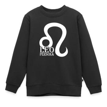 Sternzeichen Löwe Leo - Kinder Premium Organic Sweatshirt - Schwarz - Vorne - AI Model Kid Female (0cm)