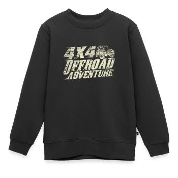 Véhicule tout terrain - Sweat Premium enfant bio - noir - Devant - AI Model Kid Female (0cm)