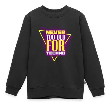 Techno - Kinder Premium Organic Sweatshirt - Schwarz - Vorne - AI Model Kid Female (0cm)