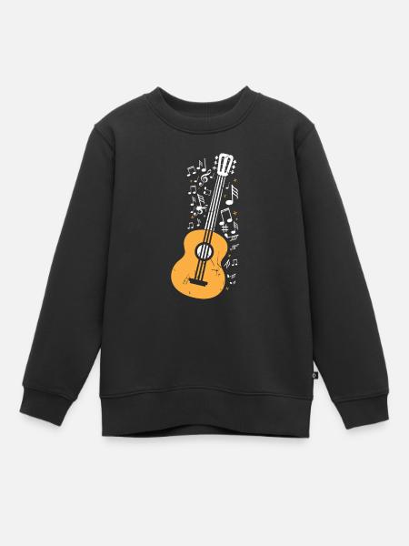 Gitarre - Kinder Premium Organic Sweatshirt - Schwarz