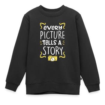 Kamera - Kinder Premium Organic Sweatshirt - Schwarz - Vorne - AI Model Kid Female (0cm)
