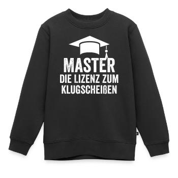 Master Student Diplom - Kinder Premium Organic Sweatshirt - Schwarz - Vorne - AI Model Kid Female (0cm)