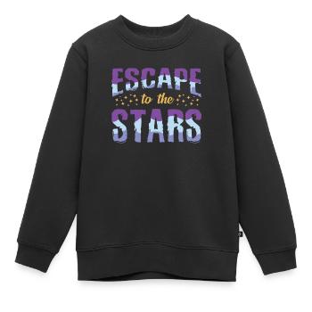 Galaxie Astronaut - Kinder Premium Organic Sweatshirt - Schwarz - Vorne - AI Model Kid Female (0cm)