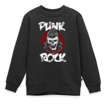 Punk Punrkocker Skull Punks Punk Music - Sweat Premium enfant bio - noir - Devant - AI Model Kid Female (0cm)