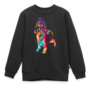 English Springer Spaniel - Kinder Premium Organic Sweatshirt - Schwarz - Vorne - AI Model Kid Female (0cm)