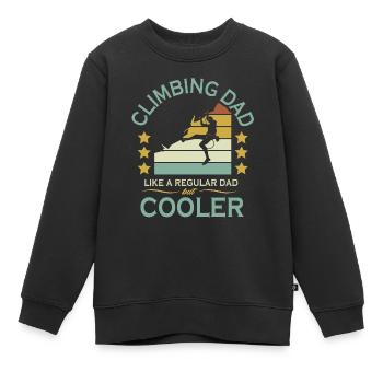 Grimpeur père grimpeur fête des pères - Sweat Premium enfant bio - noir - Devant - AI Model Kid Female (0cm)