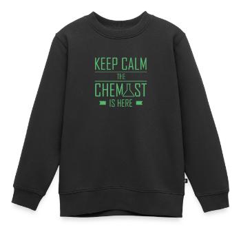 Chimiste - Sweat Premium enfant bio - noir - Devant - AI Model Kid Female (0cm)