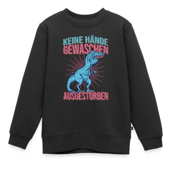 Se laver les dinosaures - Sweat Premium enfant bio - noir - Devant - AI Model Kid Female (0cm)