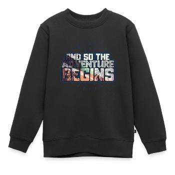 Reise - Kinder Premium Organic Sweatshirt - Schwarz - Vorne - AI Model Kid Female (0cm)