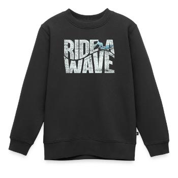 surfer - Kids Premium Organic Sweatshirt - black - Front - AI Model Kid Female (0cm)