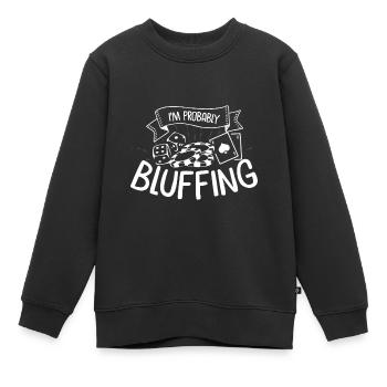 Poker Casino - Kinder Premium Organic Sweatshirt - Schwarz - Vorne - AI Model Kid Female (0cm)