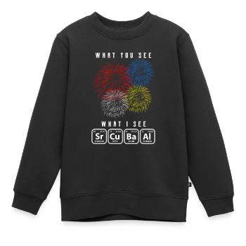 chemie - Kinder Premium Organic Sweatshirt - Schwarz - Vorne - AI Model Kid Female (0cm)
