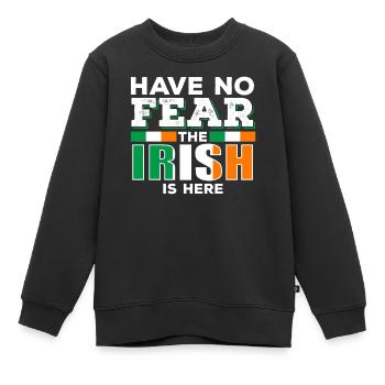 Irisch Irland - Kinder Premium Organic Sweatshirt - Schwarz - Vorne - AI Model Kid Female (0cm)