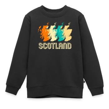Schottland - Kinder Premium Organic Sweatshirt - Schwarz - Vorne - AI Model Kid Female (0cm)