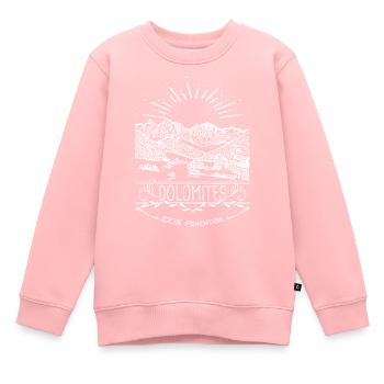 Dolomiten Alpen Südtirol - Kinder Premium Organic Sweatshirt - Rosa - Vorne - AI Model Kid Female (0cm)