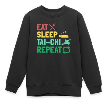Cadeau drôle de Tai Chi T'ai Chi Ch'uan - Sweat Premium enfant bio - noir - Devant - AI Model Kid Female (0cm)