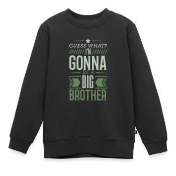 Grand frère - Sweat Premium enfant bio - noir - Devant - AI Model Kid Female (0cm)