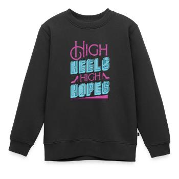 High Heels - Kinder Premium Organic Sweatshirt - Schwarz - Vorne - AI Model Kid Female (0cm)