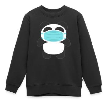 Panda - Kinder Premium Organic Sweatshirt - Schwarz - Vorne - AI Model Kid Female (0cm)