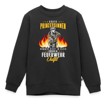 Feuerwehrfrauen Kommen nicht im Kleid - Kinder Premium Organic Sweatshirt - Schwarz - Vorne - AI Model Kid Female (0cm)