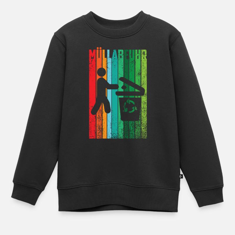 MÜLLABFUHR - Kinder Premium Organic Sweatshirt - Schwarz