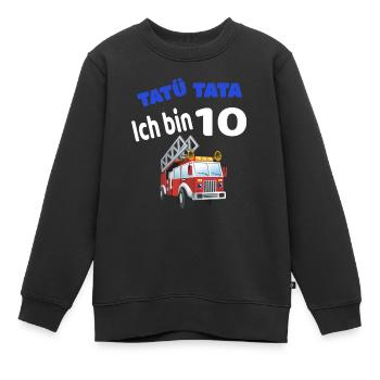 10. Geburtstag Feuerwehr Geschenk - Kinder Premium Organic Sweatshirt - Schwarz - Vorne - AI Model Kid Female (0cm)