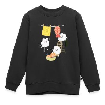 Kawaii Sushi Wäsche - Kinder Premium Organic Sweatshirt - Schwarz - Vorne - AI Model Kid Female (0cm)
