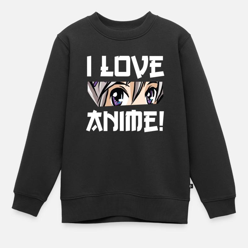 J'aime les animés - Sweat Premium enfant bio - noir