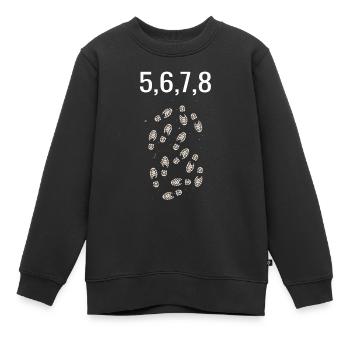 Pas de danse danse danse instructeur danse couple - Sweat Premium enfant bio - noir - Devant - AI Model Kid Female (0cm)
