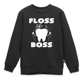 Floss wie ein - Kinder Premium Organic Sweatshirt - Schwarz - Vorne - AI Model Kid Female (0cm)