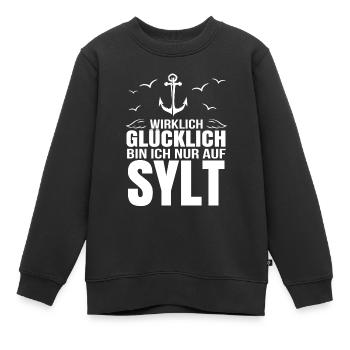Sylt - Kinder Premium Organic Sweatshirt - Schwarz - Vorne - AI Model Kid Female (0cm)