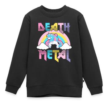 Death Metal - Kinder Premium Organic Sweatshirt - Schwarz - Vorne - AI Model Kid Female (0cm)