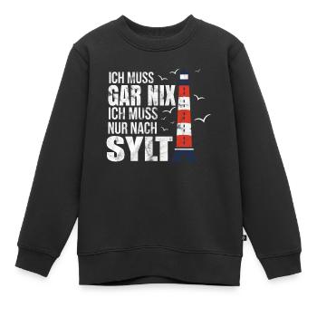 Sylt Westerland Urlaub geschenk - Kinder Premium Organic Sweatshirt - Schwarz - Vorne - AI Model Kid Female (0cm)