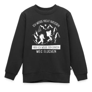 Wanderer Wanderung Berge - Kinder Premium Organic Sweatshirt - Schwarz - Vorne - AI Model Kid Female (0cm)