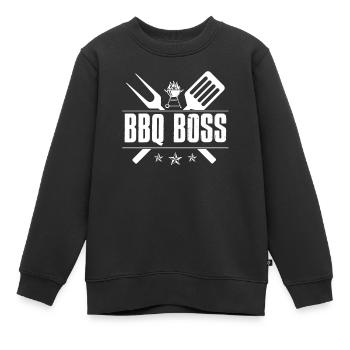 BBQ BBQ Boss - Sweat Premium enfant bio - noir - Devant - AI Model Kid Female (0cm)