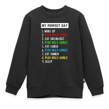 Console de jeu Gamer Cadeau amusant - Sweat Premium enfant bio - noir - Devant - AI Model Kid Female (0cm)