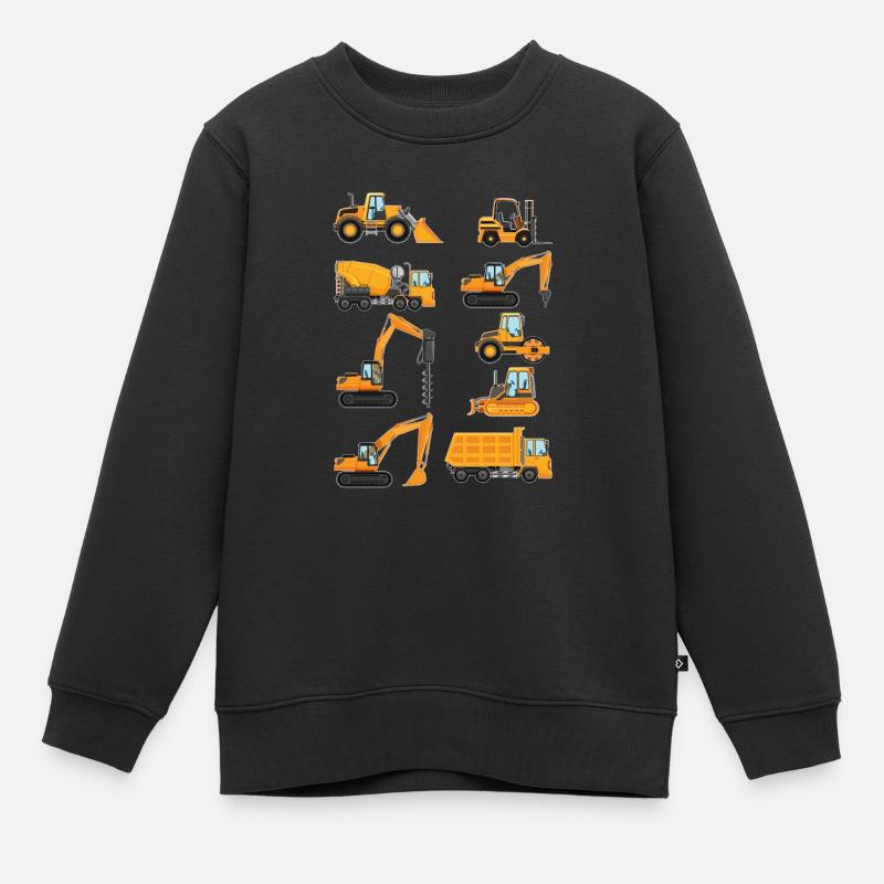 Bagger Baggerfahrer - Kinder Premium Organic Sweatshirt - Schwarz