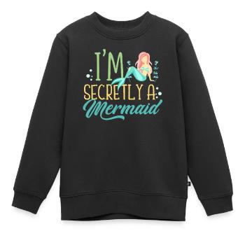 Meerjungfrau - Kinder Premium Organic Sweatshirt - Schwarz - Vorne - AI Model Kid Female (0cm)