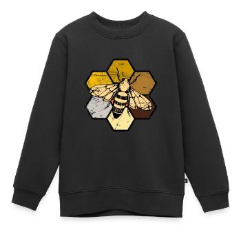 Abeille miel abeille apiculteur miel cadeau - Sweat Premium enfant bio - noir - Devant - AI Model Kid Female (0cm)