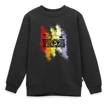 Fotograf - Kinder Premium Organic Sweatshirt - Schwarz - Vorne - AI Model Kid Female (0cm)