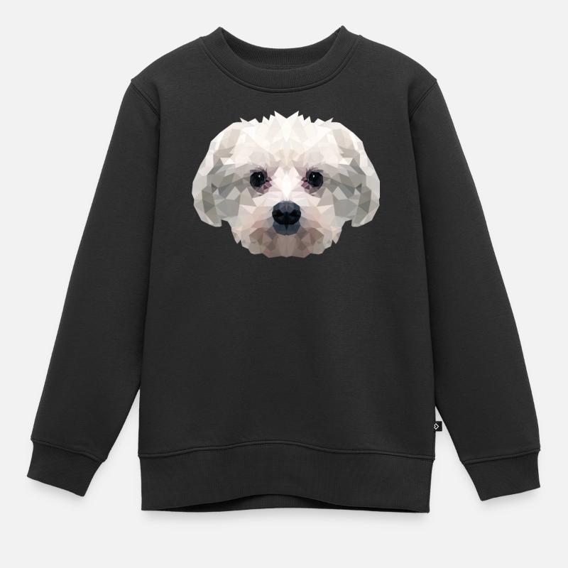 Polygone maltais - Sweat Premium enfant bio - noir