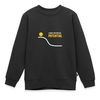 physics - Kids Premium Organic Sweatshirt - black - Front - AI Model Kid Female (0cm)